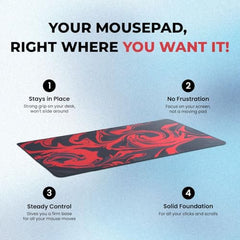 SPIN CART Large Gaming Mouse pad, Long XXL Extended Desk Table Mat Mousepad for Laptop PC Computer (Abstract Blue)