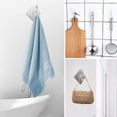 Shivstor 15 Pack Self Adhesive WallHook Heavy DutyHook for Hanging Without Drilling Transparent Nail Free StickyHook Strong Wall Hanger Set of 15 FlowerHook for Kitchen Bathroom Home Storage