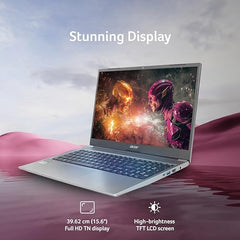 Acer Aspire Lite Intel Core i3/Core 3 14th Gen-100U Processor, Office 2024 + M365 Basic, 8GB RAM/256GB SSD, 15.6"/39.62 cm, FHD IPS Display,Win11Home, Steel Grey, 1.59Kg, AL15-53, Thin & Light Laptop