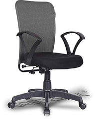 Green Soul Seoul X Office Chair, Mid Back Fabric Ergonomic Home Office Desk Chair with Comfortable & Spacious Seat, Rocking-tilt Mechanism & Heavy Duty Metal Base (Black)