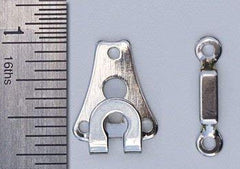 M Fabrics Stainless Steel Pant Trouser Hooks (Silver, 2-Part Sew-On, Set of 20) | Rust-Free Fasteners for Pants, Shorts, Dresses & Garments