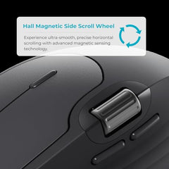 Rapoo MT760L Ergonomic MultiDevice Mouse, Rechargeable, Onboard Memory, Blk