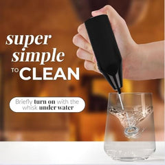PEAKTASTE Electric Milk Frother Wand for Coffee, Latte & Matcha