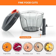 Artikel Manual Chopper & Blender with Storage Lid | Chops Vegetables, Nuts & Fruits | Blends Flour | Egg Beater | Meat Mincer | Large - 900 ml + Vegetable Peeler (Combo Pack)