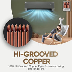 LG 1.5 Ton 5 Star, Wi-Fi, Energy Manager+, DUAL Inverter Split AC (Copper, AI+ Convertible 6-in-1, Diet Mode+, 4 Way Swing, HD Filter with Anti-Virus Protection, US-Q19MWZE, Black Mirror)