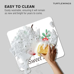 TURTLEWINGS | Mousepad |Aesthetic Strawberry Mousepad – 22x18 cm, 3mm Thick | Abstract Design Non-Slip Rubber Base | Office, Study & Gaming Use | Premium Smooth Surface 2 (Design 08)