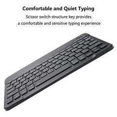 Acolarid 2.4 GHz Wireless Keyboard and Mouse Combo, Black Full-Sized USB Cordless, Silent, Numeric Keypad & Compact Optical Mouse, Wireless Receiver