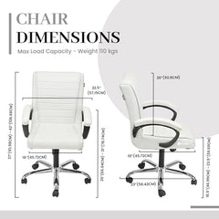 GOYALSON Ergonomic Revolving Office Home Swivel Desk Chair with Adjustable Height Smooth Moving (2, Black, Standard)