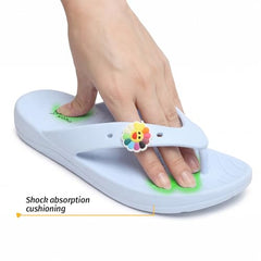 Yoho Drizzle Soft Slippers for Women, Mild Acupressure, Lightweight, Anti Skid & Slip, Diabetic Footwear for Woman, Home Wear Bathroom Chappal for ladies | Waterproof Monsoon & Rainy Footwear | Pastel Lavender - UK 5
