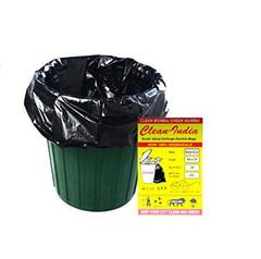 Clean India - Plastic Garbage Bags|6 Packs Of 30 Pcs | 19X21 Medium Disposable Garbage Trash Waste Dustbin Bags Of 54Cm X 48Cm (Ci19210008) - 180 Count