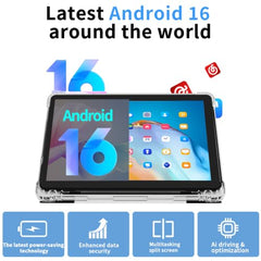 Android 16 10 inch Tablets, 20GB RAM 128GB ROM 2TB Expandable, 2GHz Octa-core Processor, 2 in 1 Tablet with Stylus Mouse Keyboard Case, 5G WiFi6, BT 5.0, 6000mAh, Widevine L1, GMS