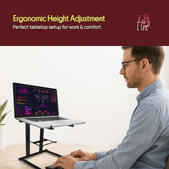 Pyle Folding Laptop Stand, Adjustable Height, Tablet & DJ Mixer Compatible
