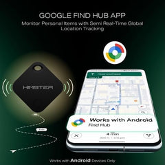 Himster Locatag for Android | Google Find Hub Tracker | Bluetooth 5.4 | No SIM Needed | Anti-Lost & Loud 75dB Alert | Item Finder- Keys, Wallets, Bags, Pets |1-Year Replaceable Battery(White)