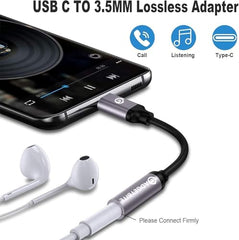 GadgetBite Aux Type-C to 3.5mm Audio Adapter Connector with Built-in DAC Chip Compatible with iPhone 15 Pro Max/ 15 Pro/ 15 Plus, Galaxy S24 Ultra/ S23 Ultra/ S22/ S21, Flip/Fold, iPad Pro & Other