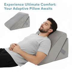 Orthowala Premium Adjustable Bed Wedge Pillow with Headrest – Memory Foam Support for Acid Reflux, Snoring, Back & Leg Pain – 2 Years Warranty