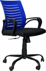 Amazon Brand - Solimo Worklo Mid Back Office Chair for Work from Home | Study | Revolving | Computer (Heavy Duty Powder Coated Metal Base, Stylish Black Mesh)
