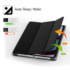 ProElite Cover for Xiaomi Mi Pad 8/8 Pro/Mi Pad 7/7 Pro 11.2 inch Cover, Flip Case Cover with Transparent Back & Stylus Pen [Auto Sleep Wake Support], Black