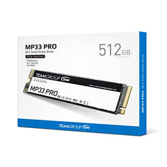 TeamGroup MP33 256GB Nvme M.2 2280 Pcie Gen 3 Gaming SSD, 3D NAND TLC, SLC Cache, Internal Solid State Drive, Speed Up to 1600/1000 MB/s, High Performance, Low Latency, ECC Function, for PC & Laptop
