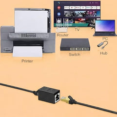 OTARIO Pack -3 RJ45 Coupler Ethernet Female to Female LAN Connector Extender Cat7 Cat6 Cat5e