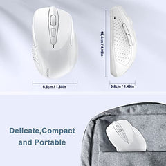 TECKNET Wireless Mouse, 2.4G Ergonomic Computer Mouse, 2600 DPI, Green