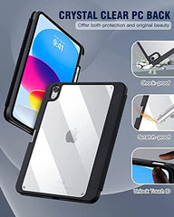 ProElite Case Cover for Apple iPad (A16) 11th/10th Generation (2025/2022), Transparent case Cover with Pencil Holder for iPad 11th/10th Gen 2025/2022, Grey