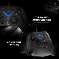 Cosmic Byte ARES Wireless Controller for PC, Hall Effect Joystick & Triggers, Dual Vibration, Backit ABXY Buttons, Turbo, Auto Turbo (White)