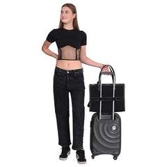 Womanix Laptop Tote Bag,14 inch Laptop Bag, Shoulder Bags With Back Trolley Strap, Casual Briefcase, Handbag for Travel, Office, College,Work