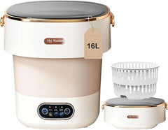 Portable Washing Machine, 16L Mini Washing Machine With Spin Basket, Small Portable Washer Machine Suitable for Underwear Small Clothes Dryer Deep Cleaning (XZ3)
