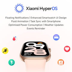 REDMI Watch Move 1.85 Premium AmoLED,14 Day Battery,Best Accuracy,Dual Core Processor Smartwatch (Black Drift Strap, Free Size)