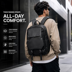 GadgetBite Zenith 32 Litre Laptop Bag with 15.6 Inch Laptop Compartment and Organiser Pocket for Men Women Boys Office College and Travel with Bottle Pocket Laptop Backpack - Black (Grey)