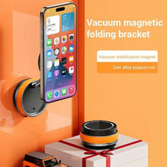 (1 Year Warranty) 360° N52 Strong Magnetic Vacuum Phone Holder, Strong Suction Mobile Mount for Car Dashboard, Windshield, Mirror & Smooth Surfaces, Hands-Free Universal Smartphone Holder - Black