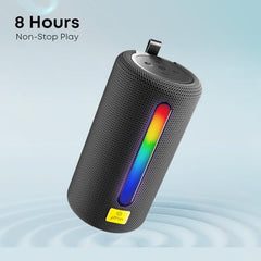 pTron Fusion Buzz 14W Bluetooth Speaker with Pristine Sound, 8hrs Playback, Rhythmic RGB LEDs, Multi-Play Modes BT5.3/TF Card/USB, TWS Feature, Integrated Button Controls, Type-C Charging (Blue)