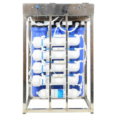 Apec Water 100 LPH Commercial RO+UV Water Purifier System With Double Pump Purification Stainless Steel, With TDS Adjuster BLUE 100L
