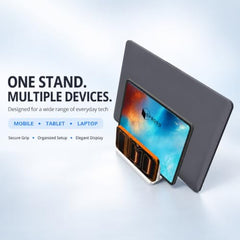 SPROSO QuadNest 4-Slot Vertical Laptop Stand, Black, Pack of 2