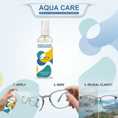 AQUA CARE Premium Lens Cleaner Spray 100ML X (PACK OF 3) – Remove Scratch, Dust & Smudge | Cleans Fingerprints, Dust, Oil from Eyeglasses, Sunglasses, Camera Lenses, Laptops, and Smartphone Screens