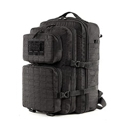 TRIPOLE Force Plus Tactical Army 50 Litre Bag & Backpack with Laser-cut MOLLE (50 Litres Black)