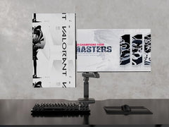 Dual Monitor Arm Stand for 27–50 Inch Screens | Heavy Duty Gas Spring Monitor Mount | Vertical & Horizontal Stacking | 2–15kg Each | VESA 75x75 & 100x100 | Full Motion Swivel Tilt Rotation | D9C