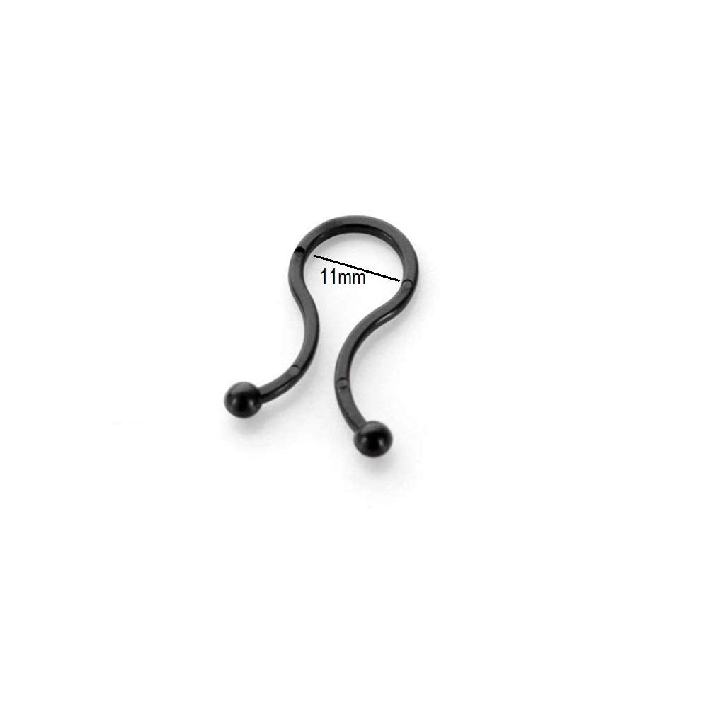 SYGA 20 Pieces PP Twist Ties Reusable Cable Ties Cord Organizer for Cord Management(18mm,Black)