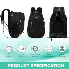 Wesley Spartan Unisex Travel Hiking Laptop Bag fits Upto 17.3 inch with Raincover and Internal Organiser Backpack Rucksack College Backpack