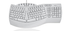 Perixx PERIBOARD-512B Ergonomic Split Keyboard – Full-Size Wired USB Keyboard with Palm Rest and 7 Multimedia Hotkeys – 3D Curve Design for RSI Relief – Black, US English