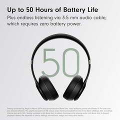 Beats Solo 4 – Wireless Bluetooth Over Ear Ultralight Headphones, Up to 50H of Battery Life, 10 min Fast Charge for 5H Battery, Mic w/Voice Assist, 3.5 mm, Apple & Android Compatible - Matte Black