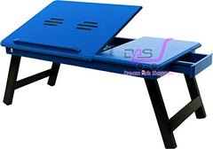 Dream Arts Shoppee Laptop Table Adjustable Foldable with one Drawer (Black)