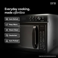 IFB 30L Convection Microwave Oven with 360 Degree Motorized Rotisserie 101 Auto Cook Menus (30BRC2, Black, Auto Defrost, Grill Mode, Combi-Cook Modes, 10 Power Levels)