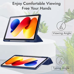 Robustrion Cover for Redmi Pad 2 Pro 12.1 inch Cover Case with Pencil Holder, Trifold Cover Case for Redmi Pad 2 Pro 5G Tablet Cover [Auto Sleep Wake Support] - Black