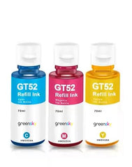 Compatible Inkjet Refill Ink for HP Ink Tank GT51 GT52 Series Replacement Ink for HP 310,315,319,410,415,419,450,510,550,610,GT5810 GT5820,GT5811 Printer (Color Set (BK-70ml 2pc /CMY-70ml))