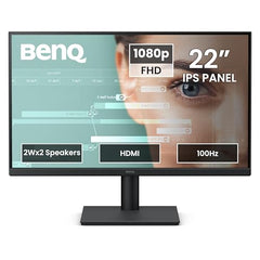 BenQ GW2291 22inch (54.61cm) IPS FHD Eye-Care Monitor |100Hz| 1300:1 Contrast| 5ms | 2Wx2 Built-in Speakers|Ultrathin Bezel |HDMI | VGA | Low Blue Light |Flicker Free| TÜV Eye Comfort 2.0 (Black)