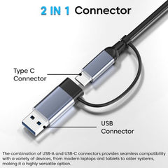 Sounce 4-Port USB 3.0 Hub for PC – High-Speed Aluminum USB Hub Compatible with PC, MacBook, Mac Pro, Mac mini, iMac, Surface Pro, and XPS. 4-Port High Speed USB Hub with Aluminium Shell