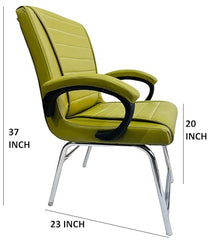 RATISON Special Director Principal Manager Office Visitor with arm Rest with Double Pipe Frame and Cushioned seat Back (2, Black, Double Pipe Frame)