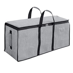 Storite Jumbo Super-Size 81 L Canvas Moisture Proof Heavy Duty Storage Bag | for Toys/Stationery/Blankets/Clothes/Moving Bags MultiPurpose With Strong Reinforced Handles Rectangular Cream (87x26x36 cm)