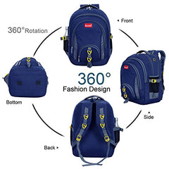 ROZEN 46 cms School Bag Class 5-12 Large 4 partition Laptop Collage Office Travel Backpack Unisex (GREY)